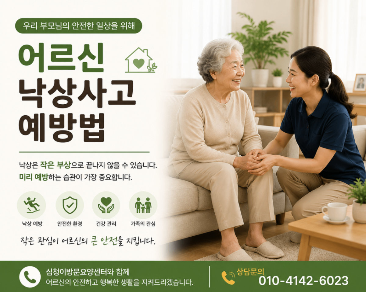 안양 재가 복지 센터 어르신 낙상사고 예방법